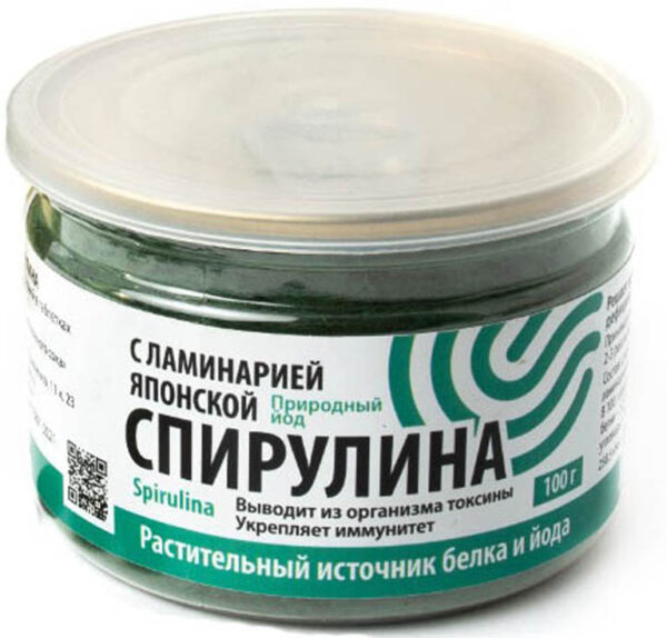 Спирулина с ламинарией прессованная, 100 г